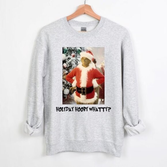 Vintage Holiday Hoobie Whatty Sweatshirt Grinchmas Sweatshirt 90 - Picture 1 of 5